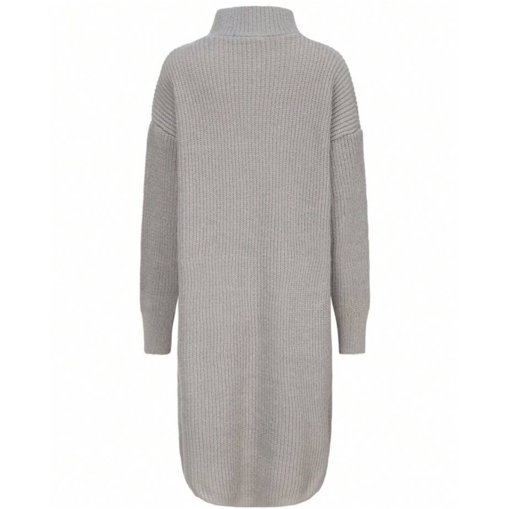 Cozy Solid Button Down High Neck Pockets Oversized Cardigan - Picture 8 of 8
